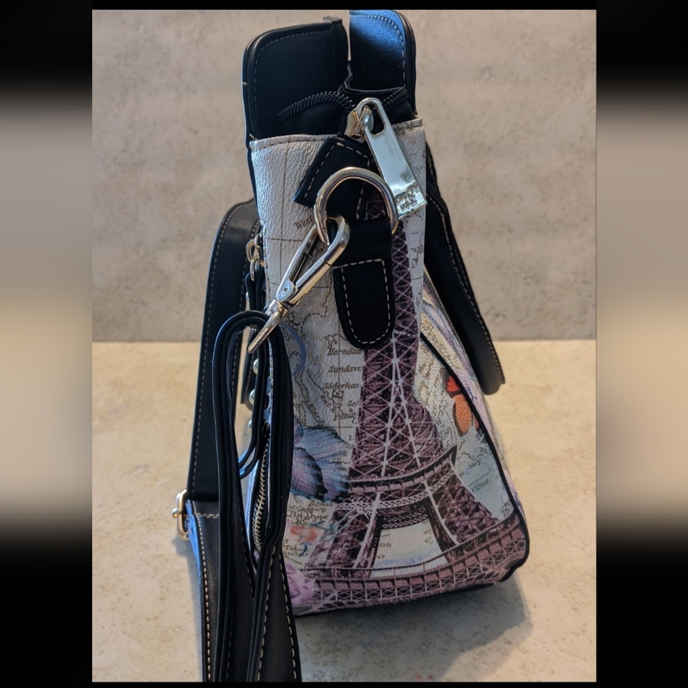 Illustration Multi Pocket Padlock Picture Tote - Picture 3 of 7